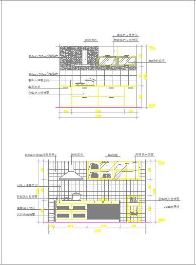 室内设计厨房立面图