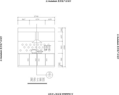 室内设计厨房立面图