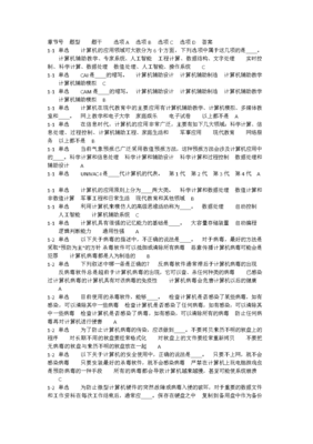 计算机辅助设计与制造课后答案