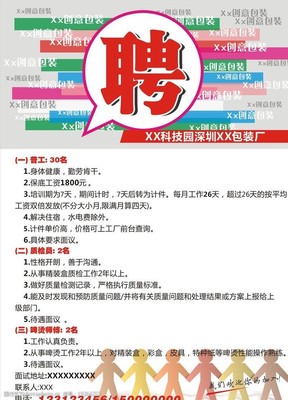 印刷包装厂怎么招聘人员