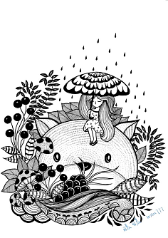 黑白设计画