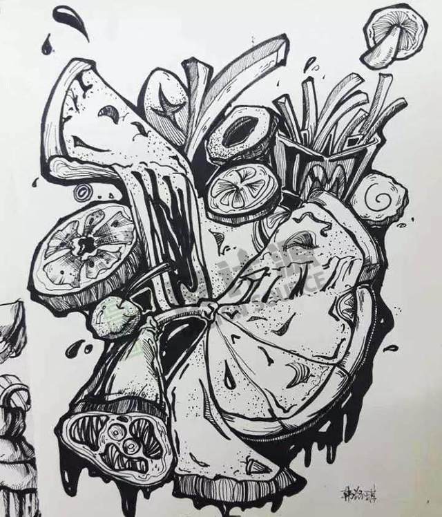 黑白设计画