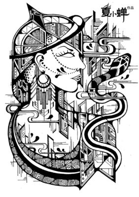 黑白设计画