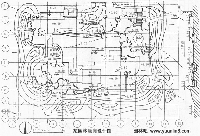 园林设计怎么画方向图案