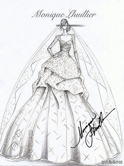 简单的礼服素描设计图