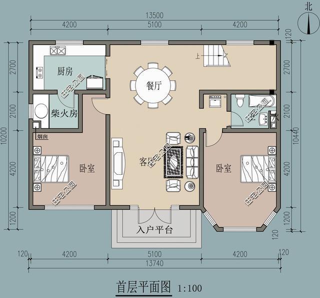 农村无烟柴火灶设计图