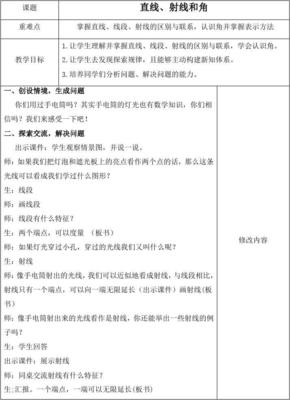 线段直线射线教学设计