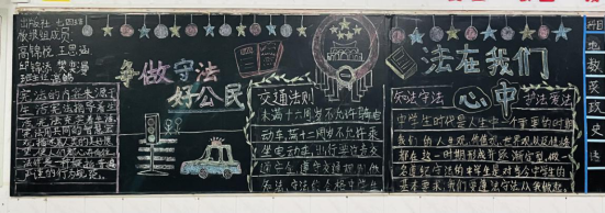 宪法黑板报设计