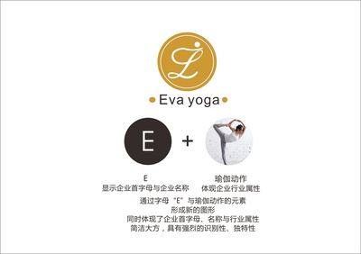 瑜伽字母logo设计