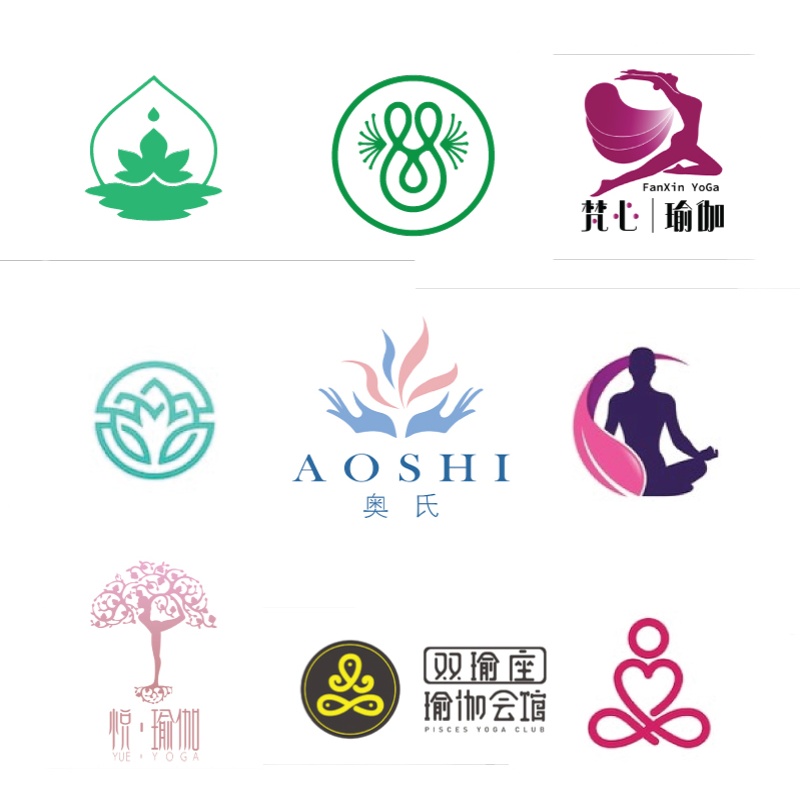 瑜伽字母logo设计