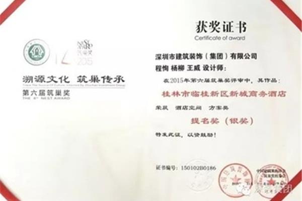 建筑设计综合奖项有哪些